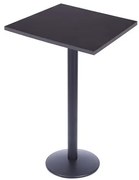 Mesa Bistro Luisiana com Tampo Quadrado Preto de 80cm Base Ferro Preta - 60587 Sun House