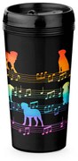 Copo Viagem 520ml Preto Arco Iris Cachorro Musical