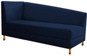 Recamier Valéria 160cm Lado Direito Suede Azul Marinho - ADJ Decor