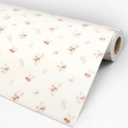 Papel de parede adesivo floral creme