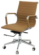 Cadeira Eames Baixa Caramelo Base Cromada - 25387 Sun House