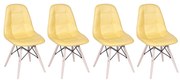 Conjunto 4 Cadeiras Eames Eiffel Botonê - Amarelo