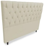 Cabeceira Cama Box Casal King 195cm Nicole Capitonê Suede Bege - Sheep Estofados - Bege