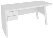 Mesa com 2 Gavetas para Escritório Home Office ME4122 MDP Branco G69 - Gran Belo