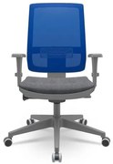 Cadeira Brizza Diretor Grafite Tela Azul Assento Concept Granito Base Autocompensador Piramidal - 66155 Sun House