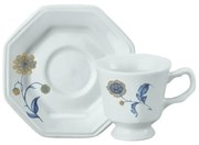 Xícara Café Com Pires 60 Ml Porcelana Real By Schmidt - Dec. Âmbar