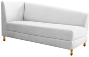 Recamier Valéria 140cm Lado Direito Suede Branco - ADJ Decor