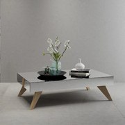 Mesa De Centro Retrô Espelhada 123cm 100% Mdf Tb712e Dalla Costa