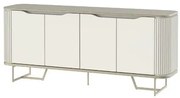 Buffet Albany Tampo Off White Fosco Base Champanhe 180cm - 71065 Sun house