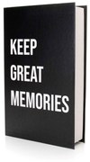 Livro Decorativo de Papel "Keep Great Memories" Preto 27x14x5cm - D'Rossi