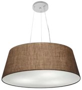 Lustre Pendente Cone Md-4002 Cúpula em Tecido 21/60x50cm Café - Bivolt