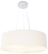 Lustre Pendente Cilíndrico Md-4136 Cúpula em Tecido 80x15cm Branco - Bivolt