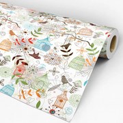 Papel de parede adesivo animal pássaros