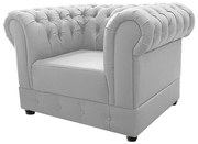 Poltrona Decorativa Chesterfield Ana Corano Branco - ADJ Decor