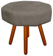 Puff Banqueta Decorativo Veronês Suede Marrom Rato - D'Rossi