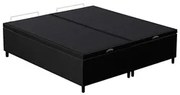 Base Cama Box Baú Casal Queen 158cm Hit I02 Suede Preto - Mpozenato