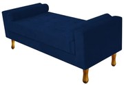 Recamier Félix Casal 140cm Suede Azul Marinho - ADJ Decor