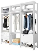 Módulo Guarda Roupa Closet Casal 1 Porta 2 Gavetas Titan Branco Vellut