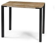 Mesa de Jantar Broadway Quadrada Driftwood Base Grafite 80cm - 64162 Sun House