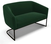 Sofá 2 Lugares Namoradeira Industrial Preto Stella Bouclê D03 - D'Rossi - Verde
