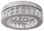 Plafon Led De Sobrepor Redondo Cinza Cromo 11w 3000k