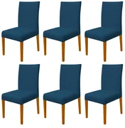 Kit 6 Cadeiras de Jantar Milan Veludo Azul Marinho
