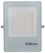 Projetor Led Ultrafino Aluminio Branco 50w 120 3000k Ip65