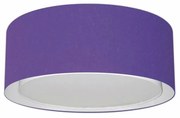 Plafon Duplo Cilíndrico Md-3036 Cúpula em Tecido 50x25cm Roxo - Bivolt