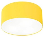 Plafon Cilíndrico Md-3010 Cúpula em Tecido 30x12cm Amarelo - Bivolt