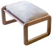 Puff Seiva Assento Recouro Caramelo e Almofada Fendi com Estrutura Amendoa - 72256 Sun House