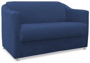 Namoradeira Cecilia 2 Lugares Suede Azul Marinho 1,20 m Decorativa Sala Recepção