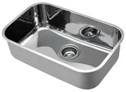 Cuba de Embutir n.2 Docol Invicta 56x34x18 cm em Aço Inox Alto Brilho com Válvula 4.1/2"