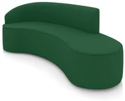 Sofá 4 Lugares Orgânico 220 cm Morgan Veludo D03 - D'Rossi - Verde