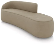 Sofá 4 Lugares Orgânico 220 cm Morgan Suede D03 - D'Rossi - Marrom Rato