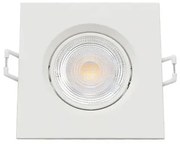 Plafon Led Embutir Quadrado Branco 6,2w Luz Branca