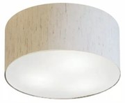 Plafon Cilíndrico Md-3010 Cúpula em Tecido 30x12cm Linho Bege - Bivolt