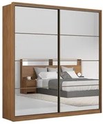 Guarda Roupa Casal 2 Portas 2 Com Espelhos 3 Gavetas Belga D02 Amendol