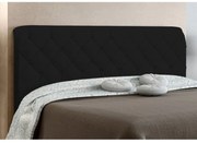 Cabeceira Paris Cama Box Casal 140 cm Suede Preto D'Rossi