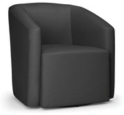 Poltrona Decorativa Base Giratória Stella Max Sintético D03 - D'Rossi - Preto