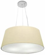 Lustre Pendente Cone Md-4062 Cúpula em Tecido 25/60x50cm Algodão Crú - Bivolt