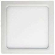 Luminária De Sobrepor Quadrado 12W 6500K Led Bivolt 17X17X3Cm Plafon |... (Branco)