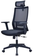 Cadeira Office Rowe Tela Preta Base Nylon Rodizios - 58458 Sun House