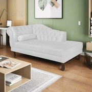 Recamier Diana 140cm Lado Direito Corano Branco - ADJ Decor