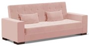 Sofá Cama Decorativo 210cm Beesley Veludo Rose G19 - Gran Belo