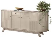 Balcão Buffet para Sala de Jantar 183cm Mônica M01 Calacata/Off White