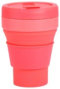 Copo Retrátil Dobrável de Silicone Coral