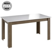 Mesa Fixa Jantar Cozinha Multiuso 120x78cm - Ameixa/branco