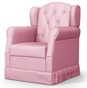 Poltrona de Amamentação Balanço Lucy Z39 Sintético Rosa - Mpozenato