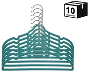 Kit 10 un Cabides Aveludados Infantil Carro Azul