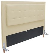 Cabeceira Cama Box Queen 160cm Paris Suede Bege - Sheep Estofados - Bege